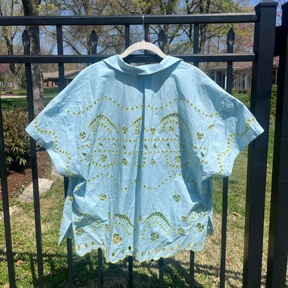 Anthropologie Maeve Boxy Eyelet Blouse NWT - Picture 9 of 9
